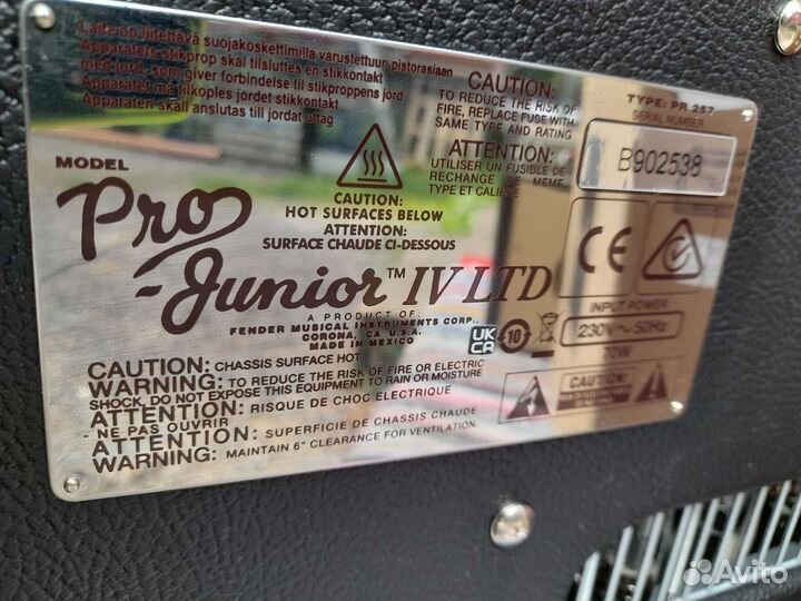 Ламповый Комбо Fender Pro Junior / Champion 600