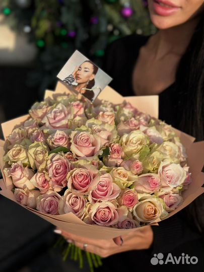 Букет роз живые цветы 25 / 51 / 101 доставка