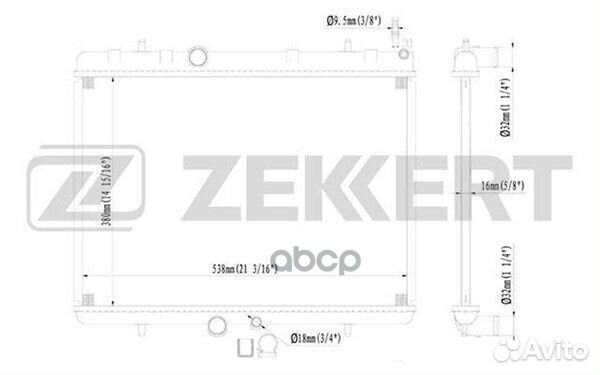 Радиатор охл. дв. Citroen Berlingo 08- C4 I I