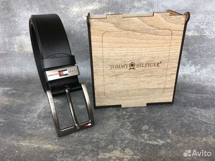 Кожаный мужской ремень Tommy Hilfiger