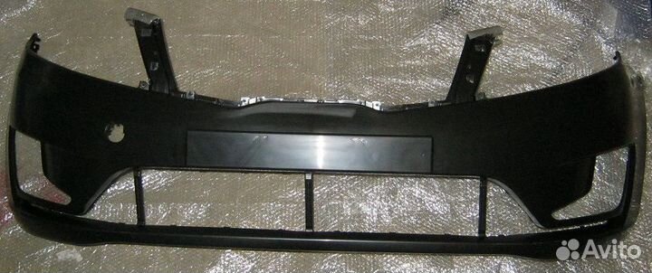 Бампер в цвет KIA RIO 2011-2015 год черный