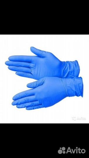 Перчатки нитриловые неопудренные размер L (100шт)