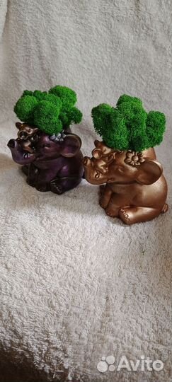 Скульптуры со мхом ручной работы