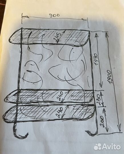 Вешалка для одежды напольная кованая