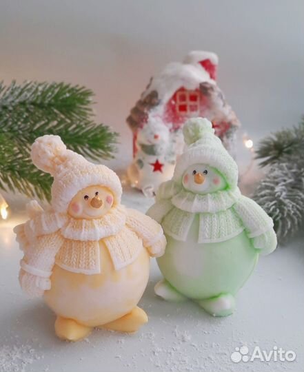 Форма для мыла снеговик-пухляш