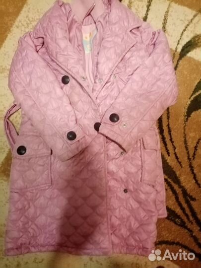 Пальто для девочки рост 128