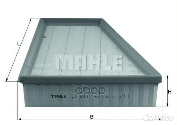 Фильтр воздушный mahle LX998 LX998 Mahle/Knecht