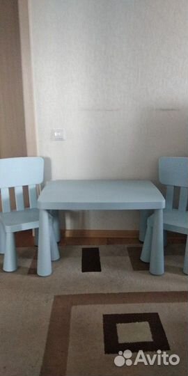Стол и 1 стульчик икеа маммут