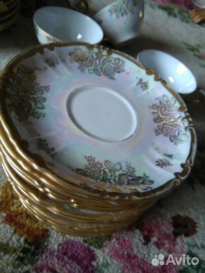 Немецкий чайнo-кофейный фарфор гдр 19 предметов