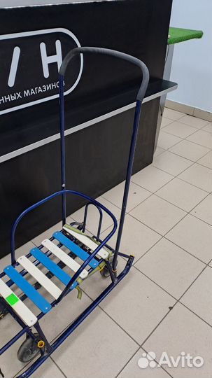 Санки Скользяшка желто синие (пт18б)