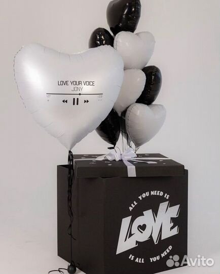 Сюрприз бокс на день рождения, коробка шары