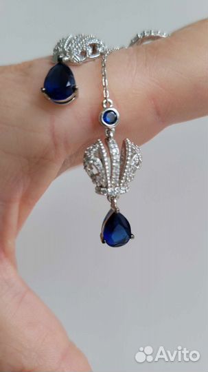 Sunlight серьги с сапфиром