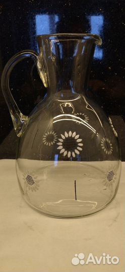 Кувшин. 2 литра стекло, роспись СССР