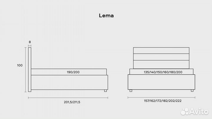 Кровать 200*160 Lema New