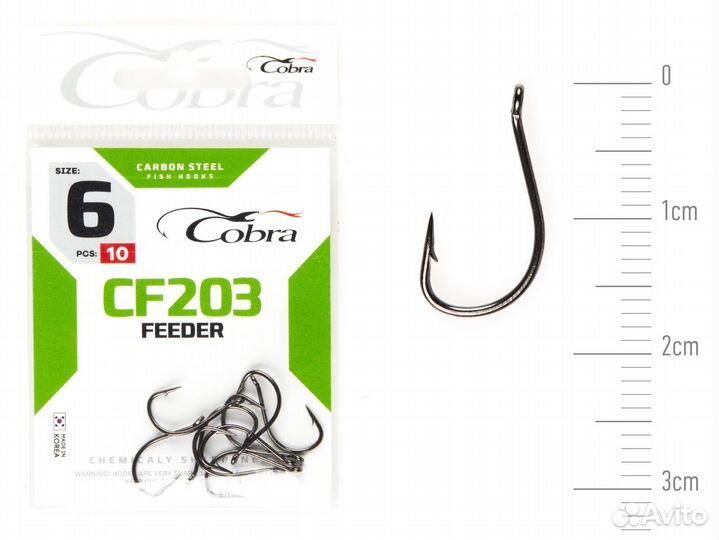 Крючки Cobra feeder specialist сер. CF203 разм. 00