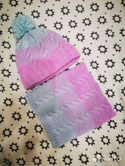 Комплект шапка, шарф