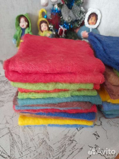 Окрашенная вата для ватных ёлочные игрушек