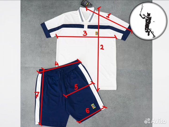 Теннисная форма nike court (шорты+футболка)