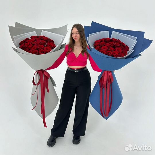 Букеты-Гиганты из Красных Роз