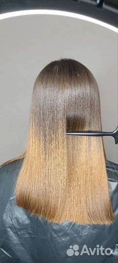 Кератиновое выпрямление волос
