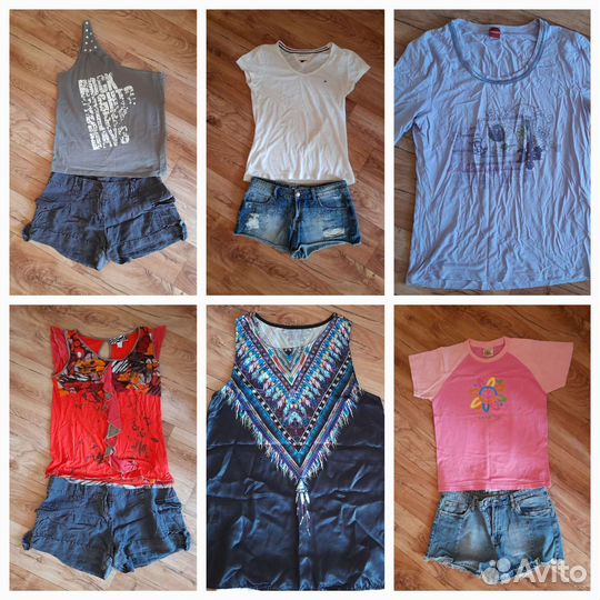 Вещи пакетом р.46, 9шт., лето каникулы отдых