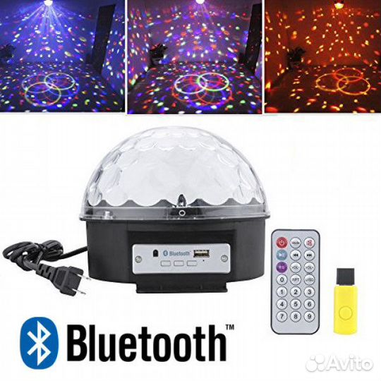 Диско-шар LED Magic Ball Light с Bluetooth