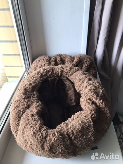 Лежанка муфта для животных плюшевая