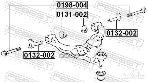 Втулка с эксцентриком toyota land cruiser 96-02