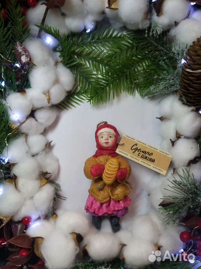 Ватные елочные игрушки