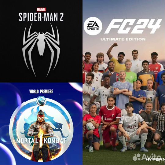 Spider man 2, FIFA 24, Ea FC 24, Mortal kombat 1