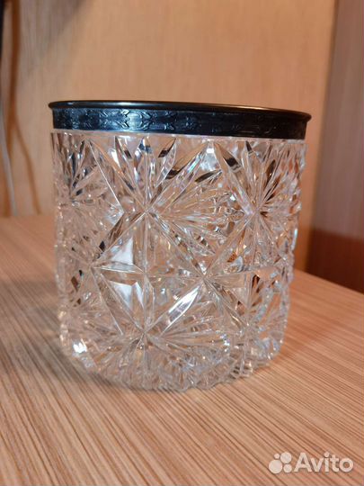 Конфетница ваза хрустальная СССР без торга