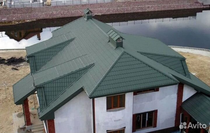 На крышу: профлист, черепица. Доставим