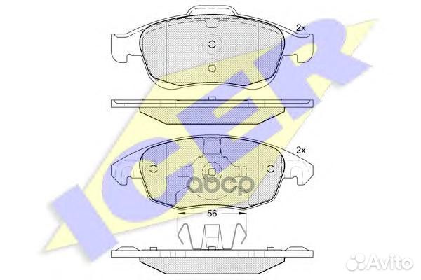 181852 колодки дисковые передние Citroen C4 P