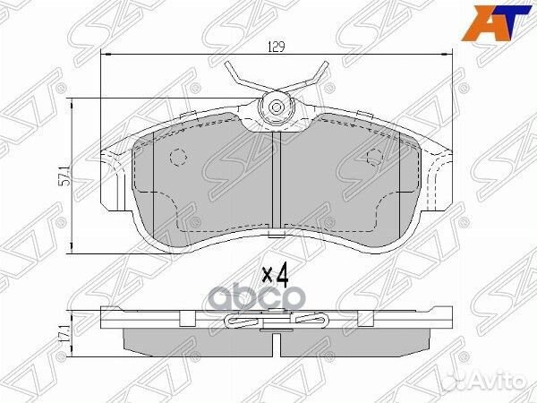 Колодки тормозные перед nissan almera N15/16/PR