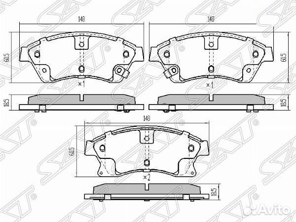 Колодки тормозные перед chevrolet cruze /aveo 09/o