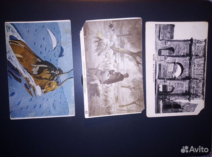 Коллекция старых почтовых карточек и открыток