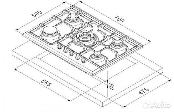 Поверхность korting hg 7105 ctrc