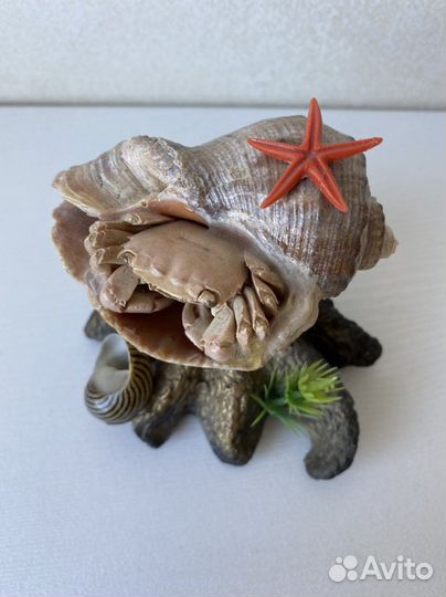 Морской сувенир (ракушка и краб)
