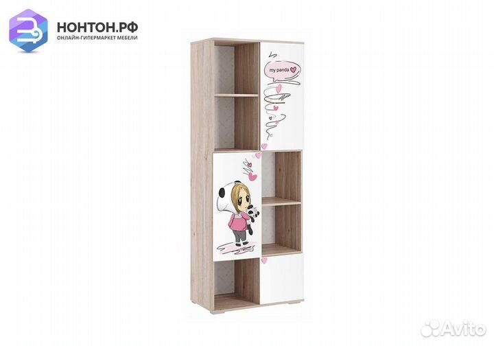 Стеллаж Панда 16.01 дуб мария / белый