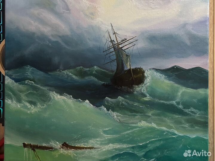 Картина маслом на холсте морской пейзаж