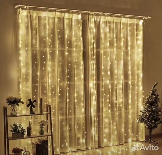 Гирлянда штора светодиодная