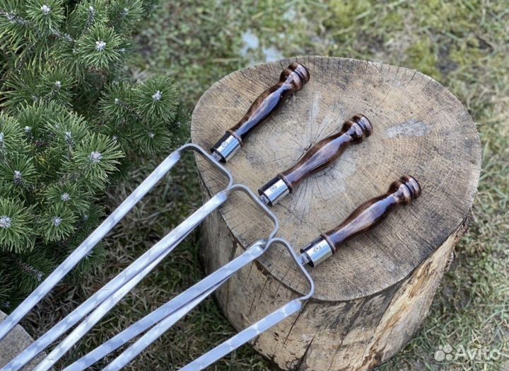 Шампур двойной для курицы и стейков