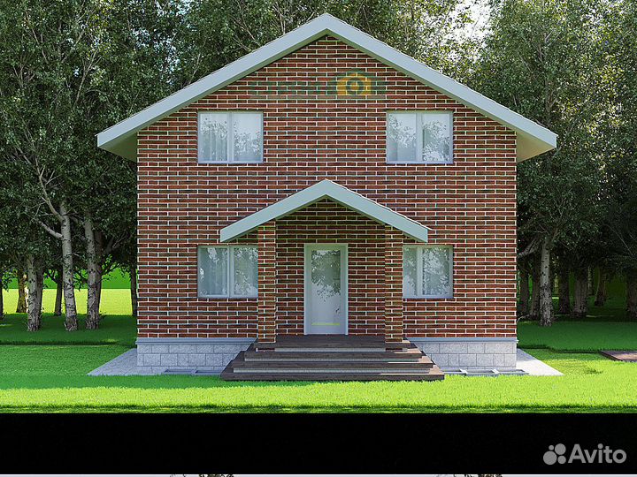 Дом из газобетона 110 м2 для ипотеки