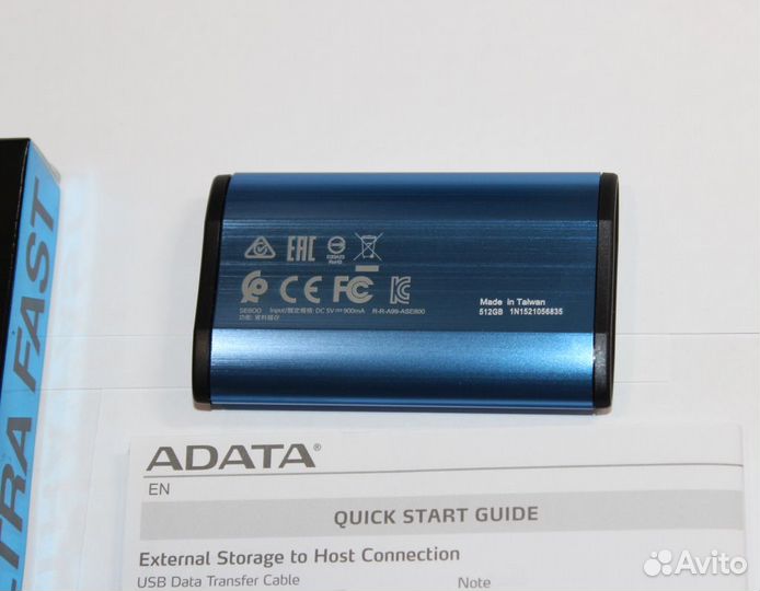 Внешний диск SSD adata SE800, 512 GB