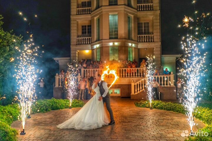 Холодные фонтаны на свадьбу