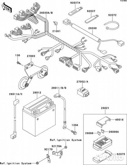 Проводка Kawasaki Вулкан vn1500 Классик инжектор