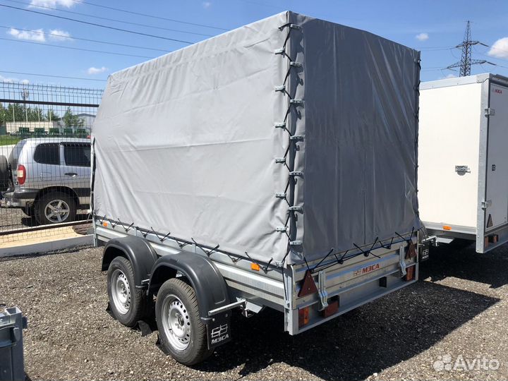Прицеп 2х осный Мзса 2,73 х 1,37 тент 1,5 м