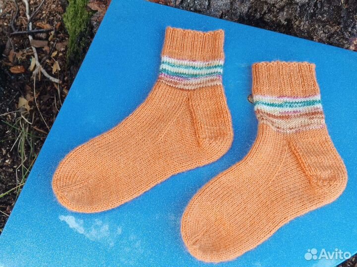 Носки шерстяные вязаные