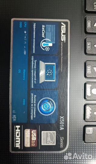 Ноутбук asus X501A черный