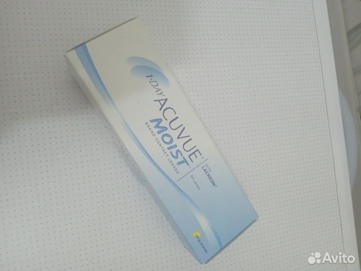 Контактные линзы Acuvue 1-Day Moist, 30 шт., 9,0